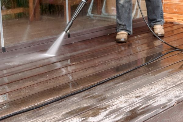 Pool Deck Power Washing in Bryan